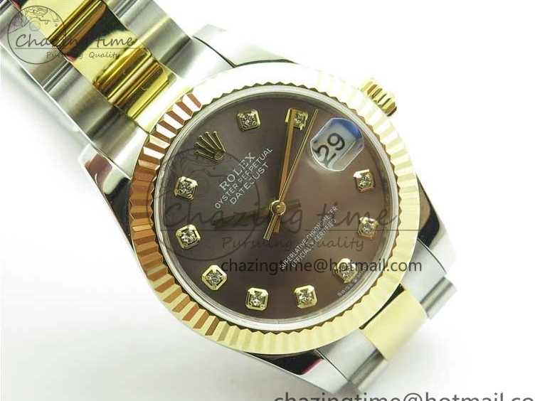 0112 SoftTouch Datejust 31mm 278273 SS YG BP Maker Best Edition Gray Diamonds Dial on SS YG Oyster Bracelet 2715